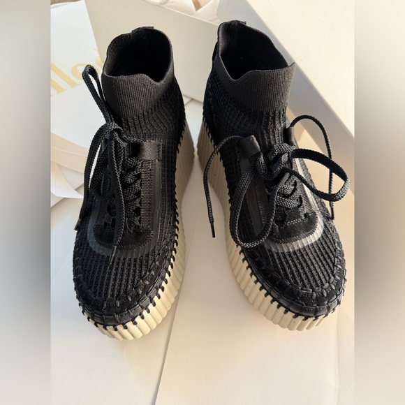 NWT CHLOE BLACK SNEAKERS - Picture 2 of 11